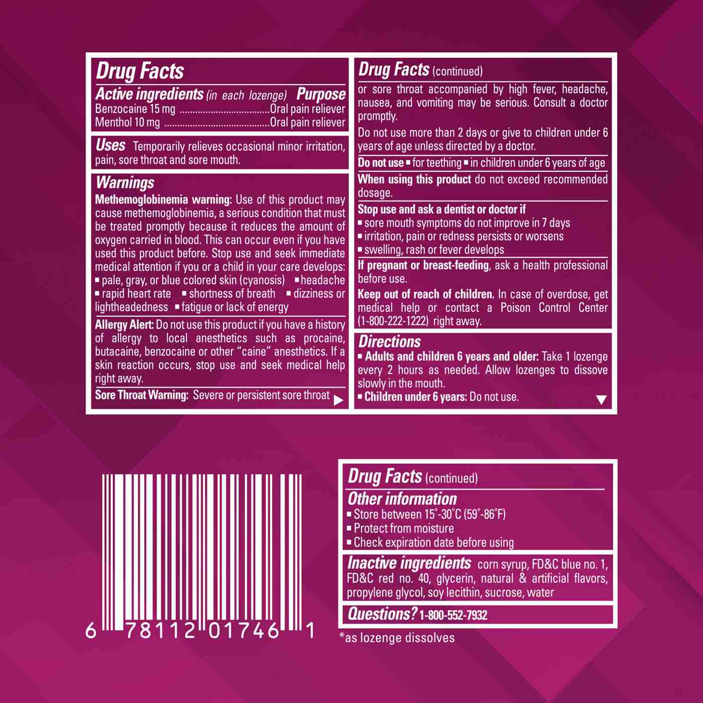 Chloraseptic Sore Throat Lozenges - Wild Berries; image 3 of 4