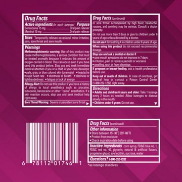 Chloraseptic Sore Throat Lozenges - Wild Berries, 15 ct