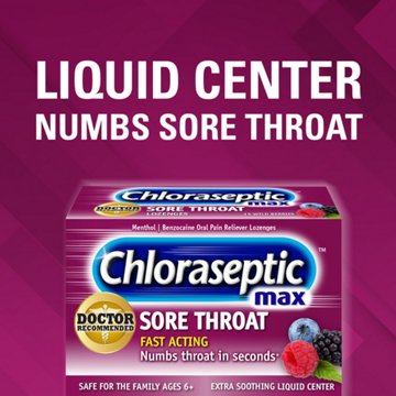 Chloraseptic Sore Throat Lozenges - Wild Berries, 15 ct