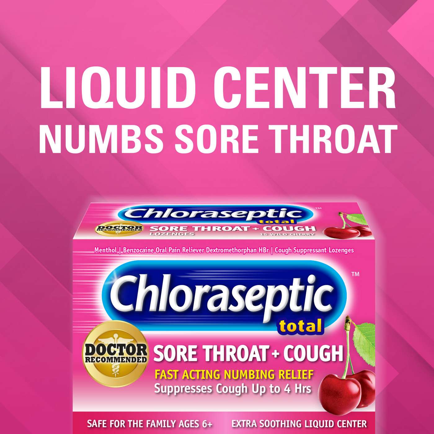 Chloraseptic Sore Throat Lozenges + Cough - Wild Cherry; image 3 of 5