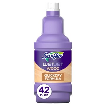 Swiffer WetJet Spray Mop Quickdry Formula Liquid Wood Floor Cleaner Refill, 42.2 oz