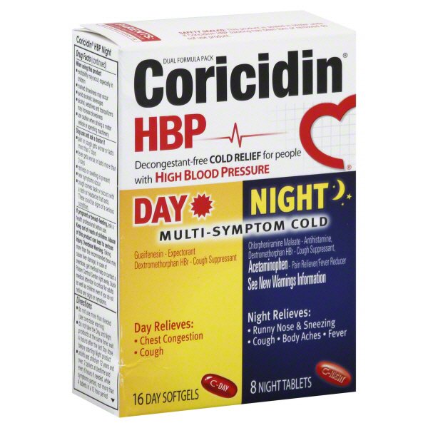 Coricidin HBP Coricidin HBP Day/Night Tabs Shop Cough, cold & flu at