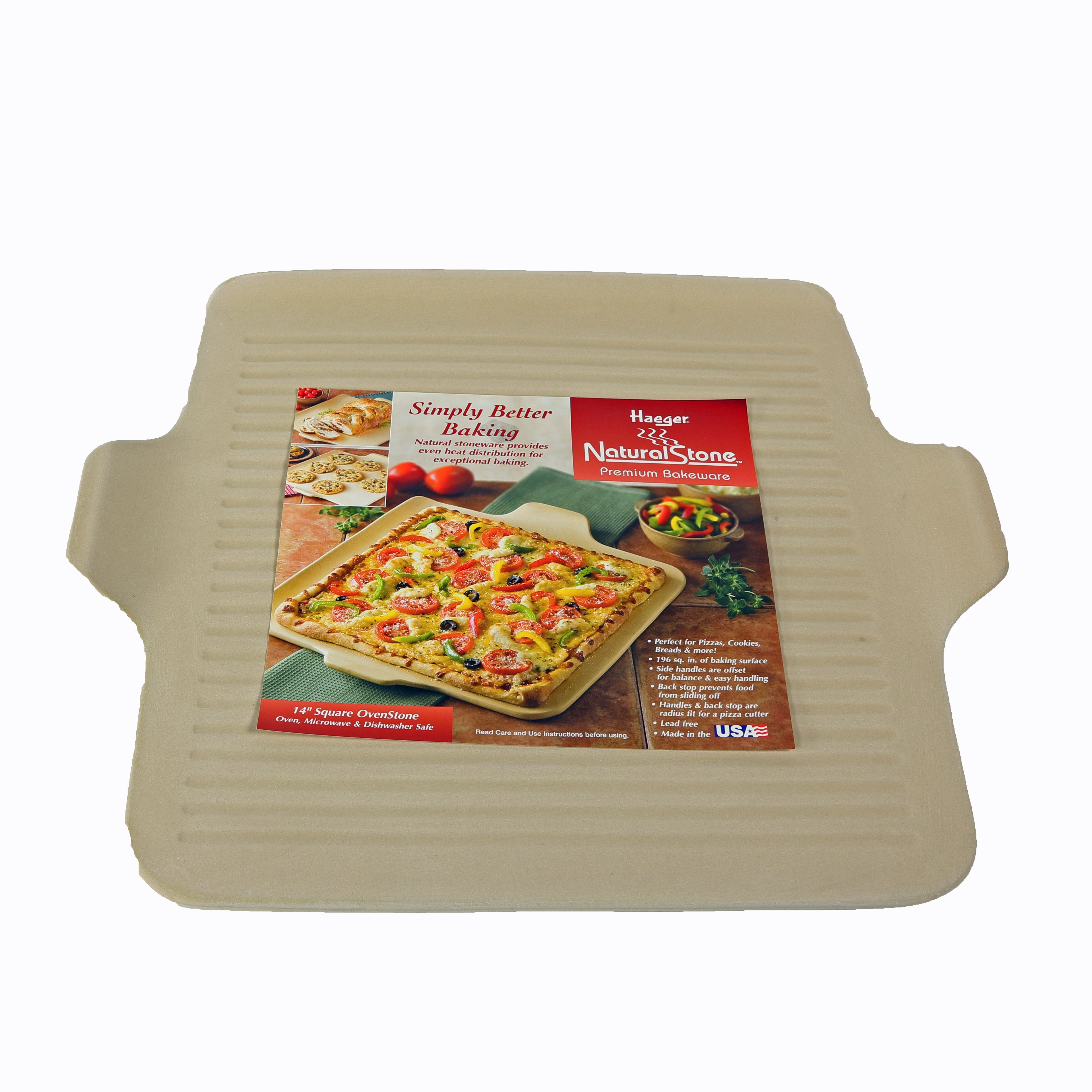 Haeger Natural Stone 14 Square Ovenstone with Handles - Shop Pans & Dishes  at H-E-B