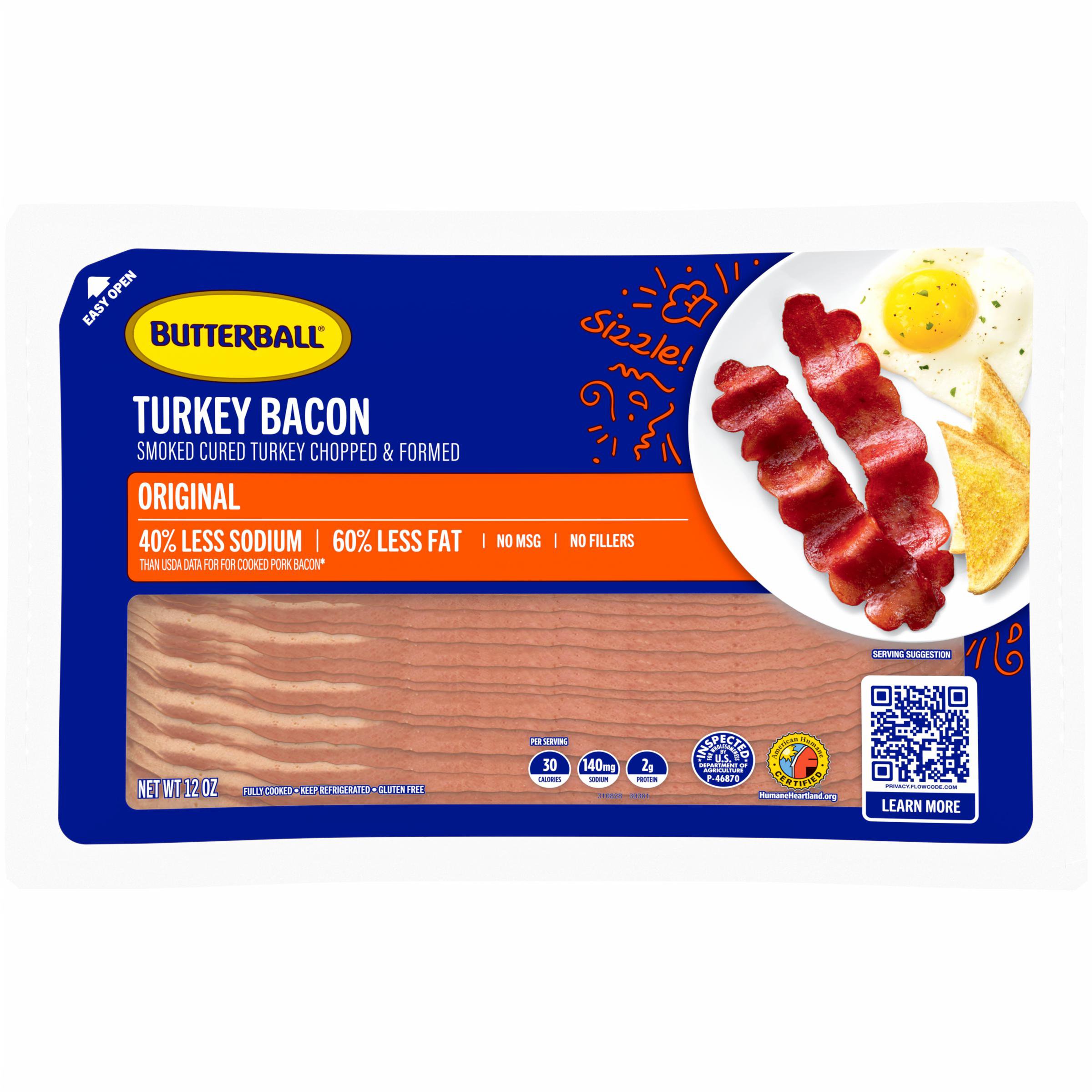 Butterball Original Turkey Bacon - Shop Bacon At H-E-B