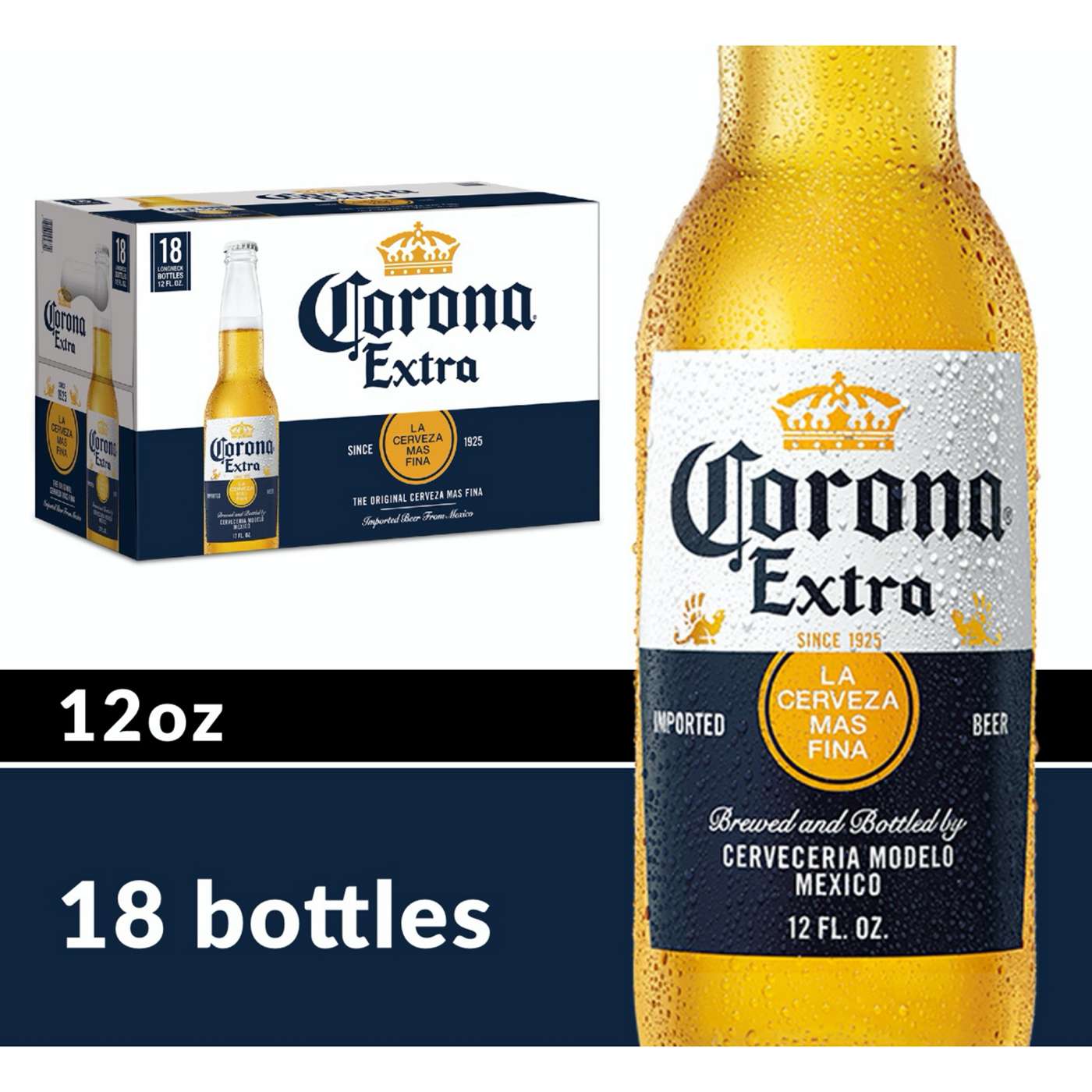 Corona Extra Mexican Lager Import Beer 12 oz Bottles, 18 pk; image 2 of 10