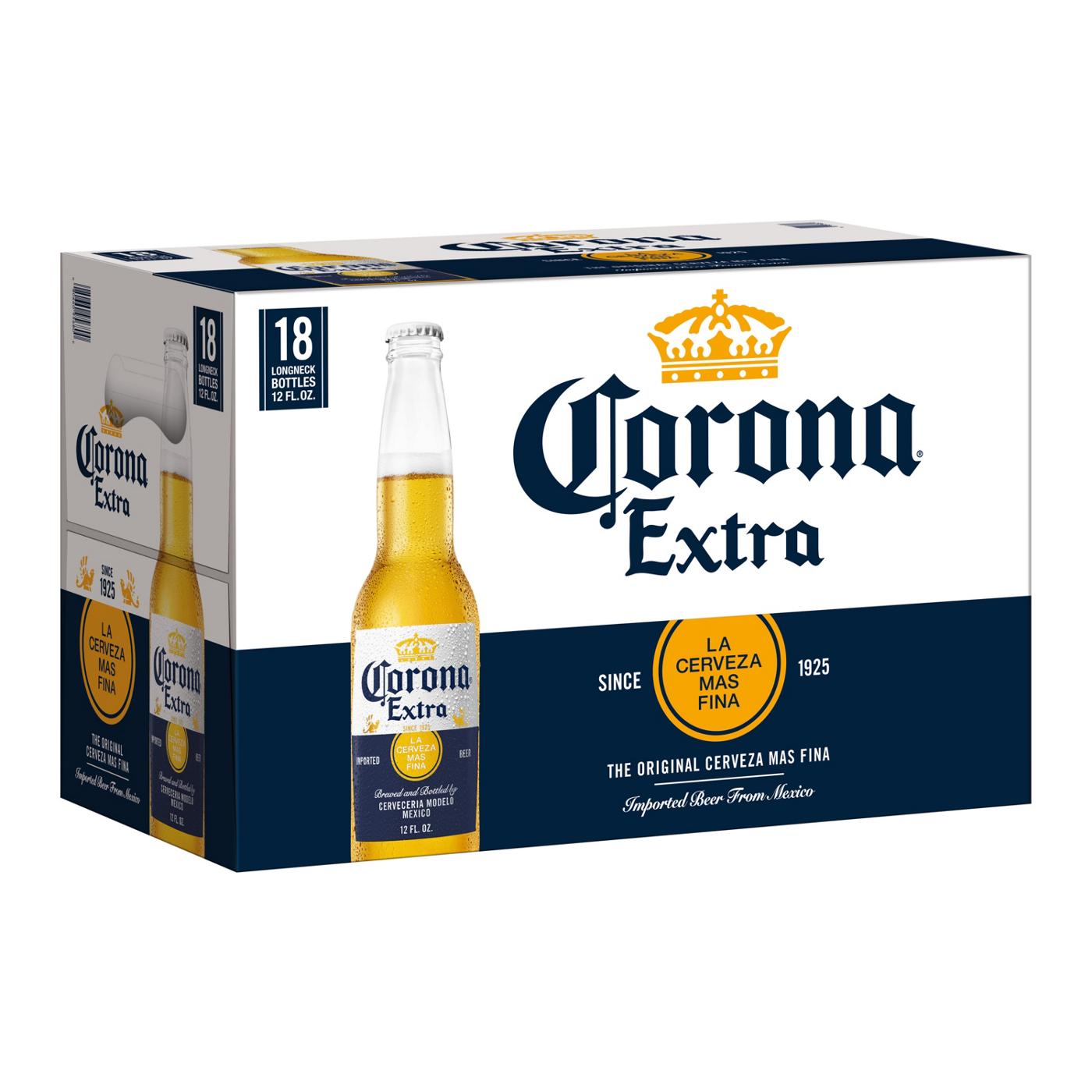 Corona Extra Mexican Lager Import Beer 12 oz Bottles, 18 pk; image 1 of 10