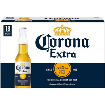 Corona Extra Mexican Lager Import Beer, 12 oz, 18 pk