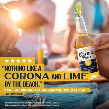 Corona Extra Mexican Lager Import Beer, 12 oz, 18 pk