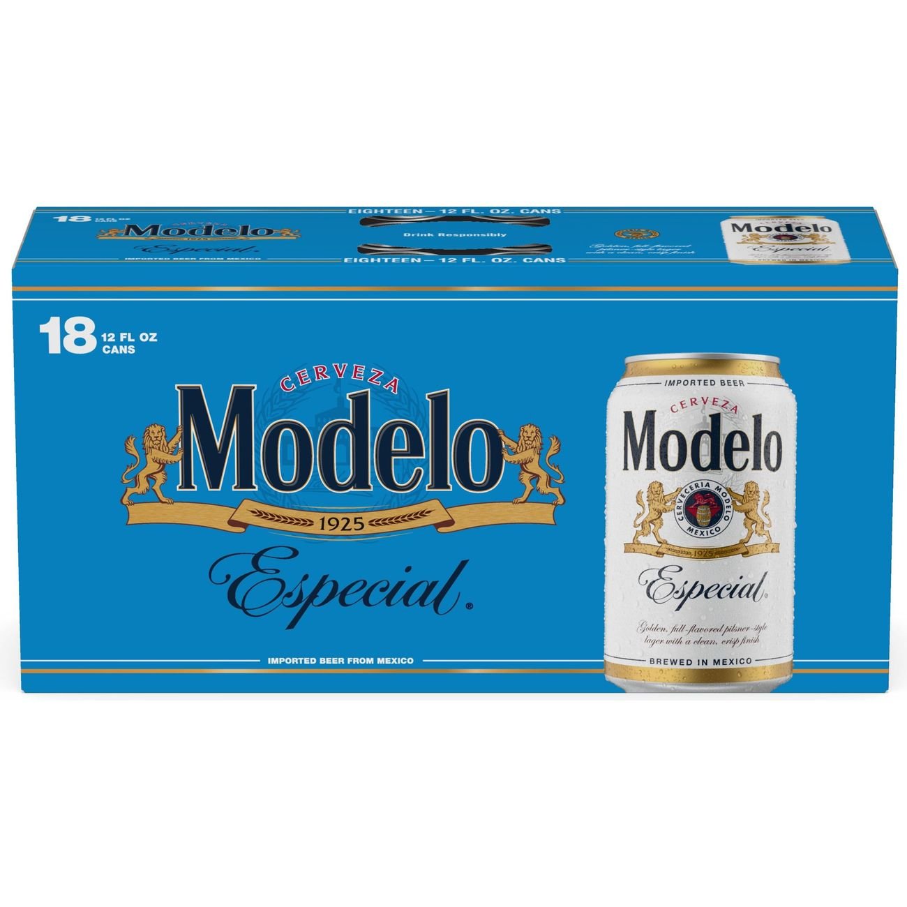 Modelo Especial Mexican Lager Import Beer, 12 oz, 18 pk