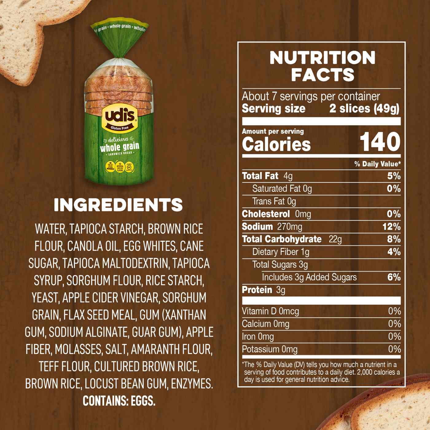 Udi's Gluten Free Whole Grain Bread Shop Loaves at HEB