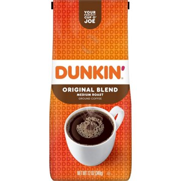 Dunkin' Original Blend Medium Roast Ground Coffee, 12 oz