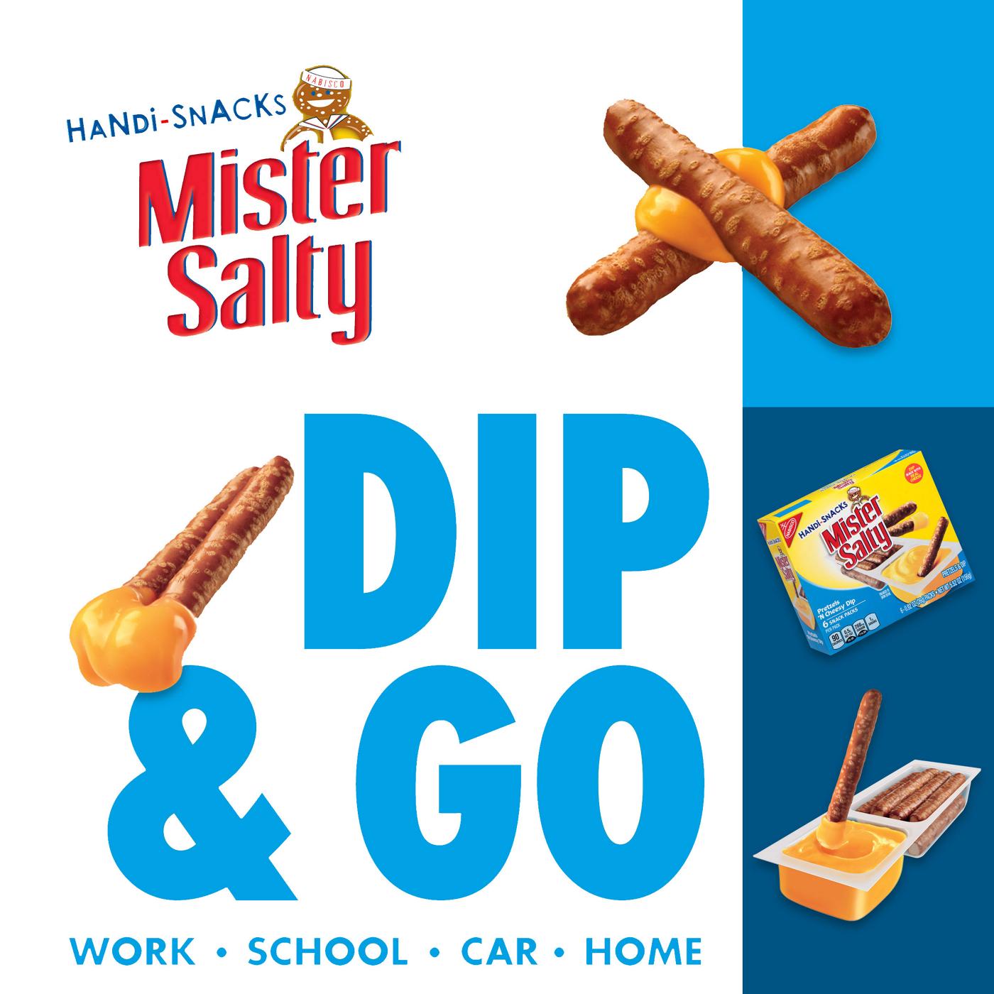 Handi-Snacks Mister Salty Pretzels 'N Cheesy Dip Snack Packs; image 6 of 11