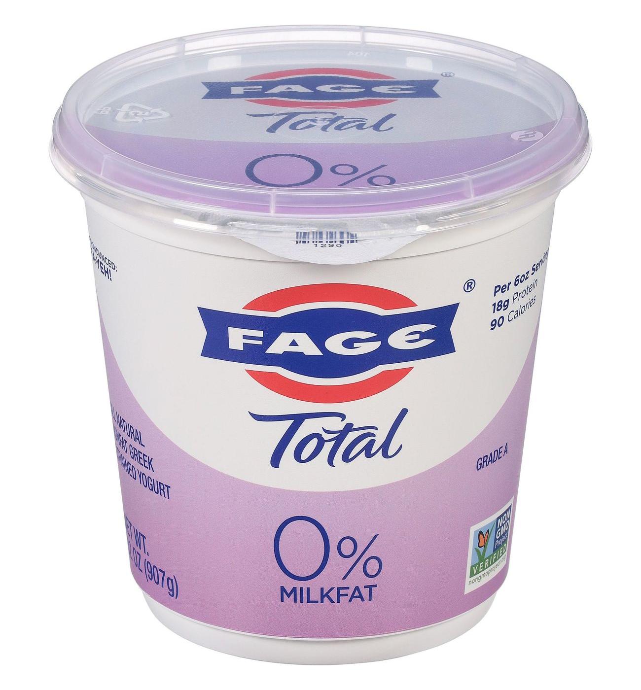 Fage Total 0% Nonfat Plain Greek Yogurt; image 1 of 2