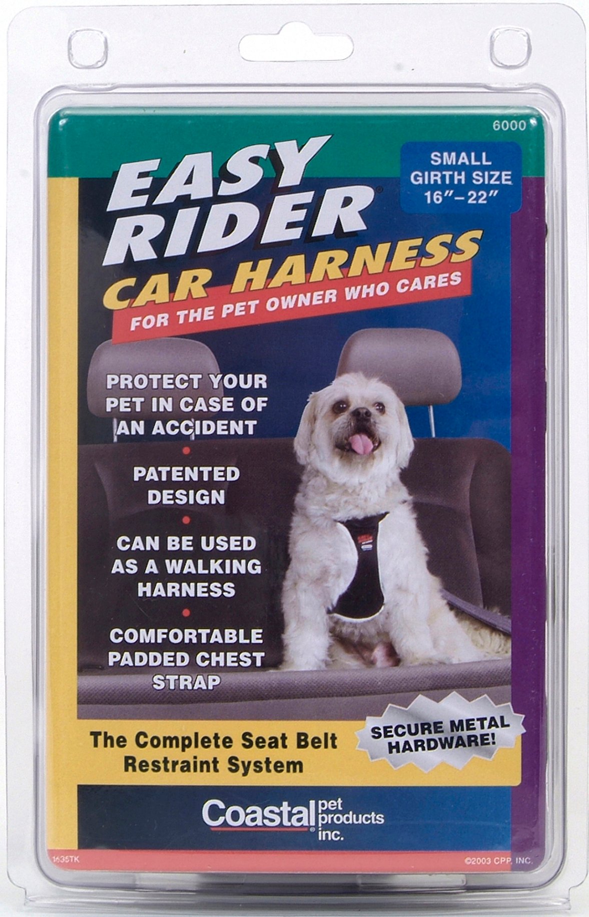 Coastal Pet Products Easy Rider Adjustable Car Harness Size Small