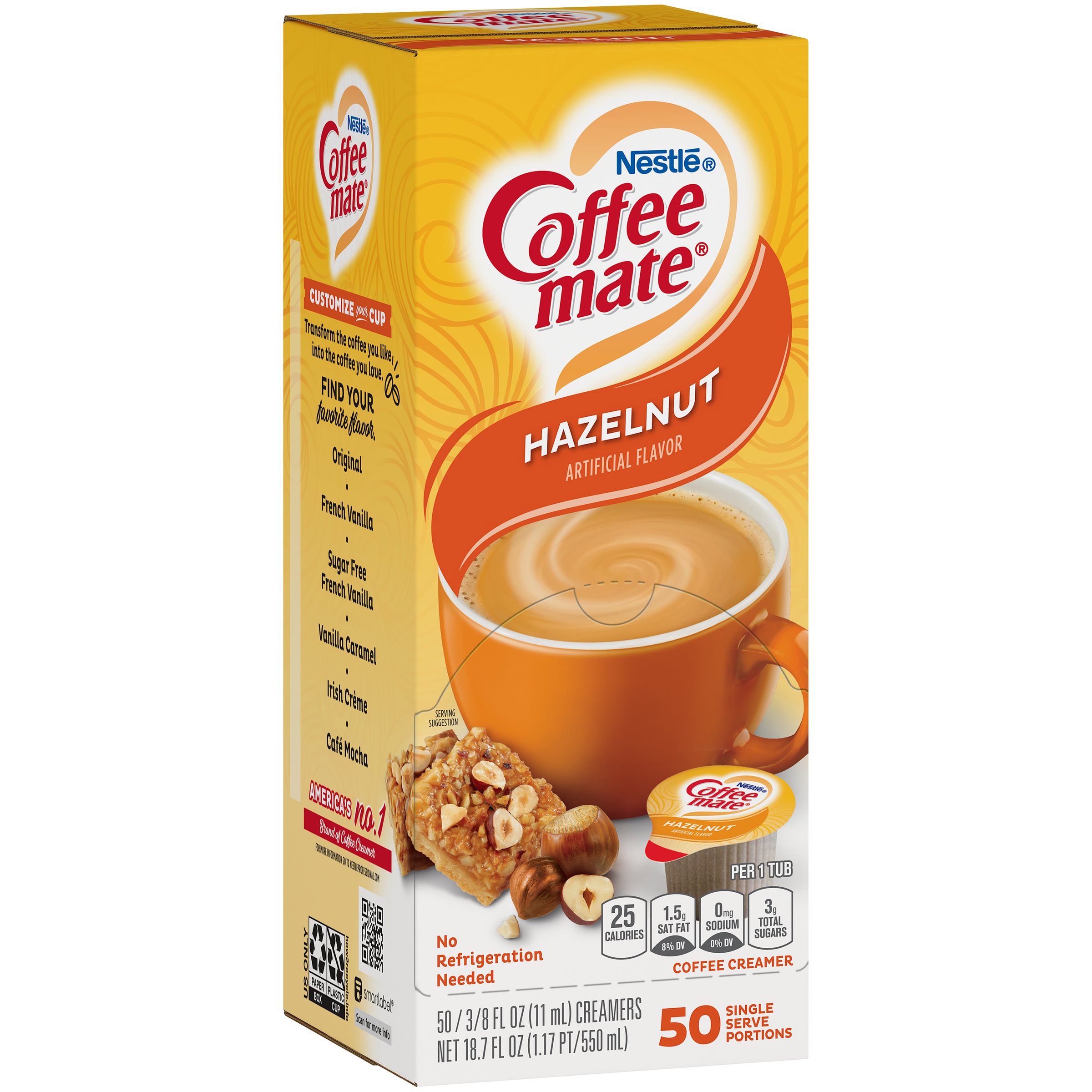 Nestle Coffee-Mate Hazelnut Liquid Coffee Creamer Singles ...