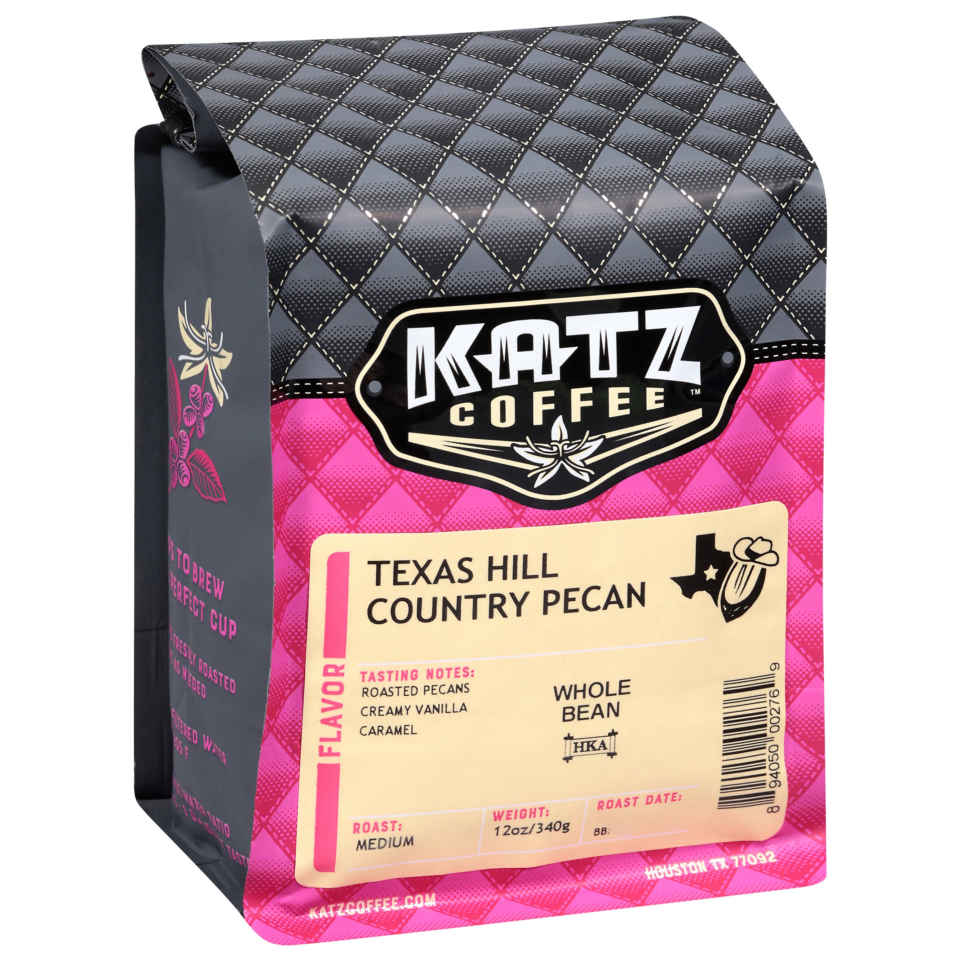 Katz Coffee Texas Hill Country Pecan Medium Roast Whole Bean