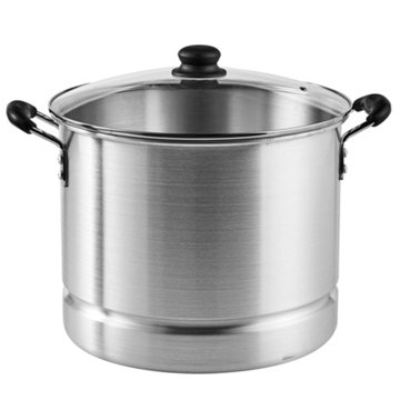IMUSA Tamale/Seafood Steamer with Glass Lid & Insert, 32 qt