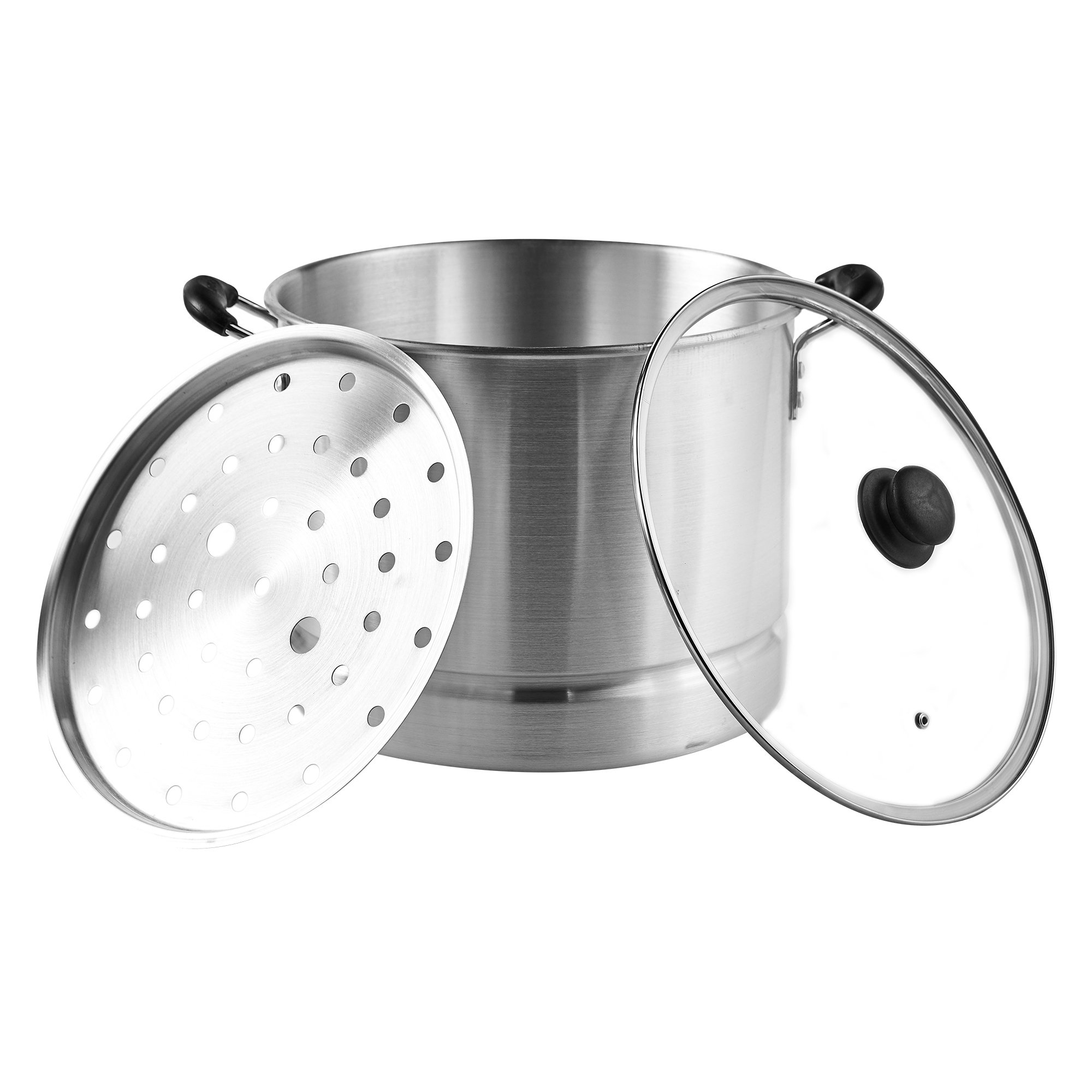 Cocinaware Blue Tamale Steamer with Glass Lid - Shop Stock Pots & Sauce  Pans at H-E-B