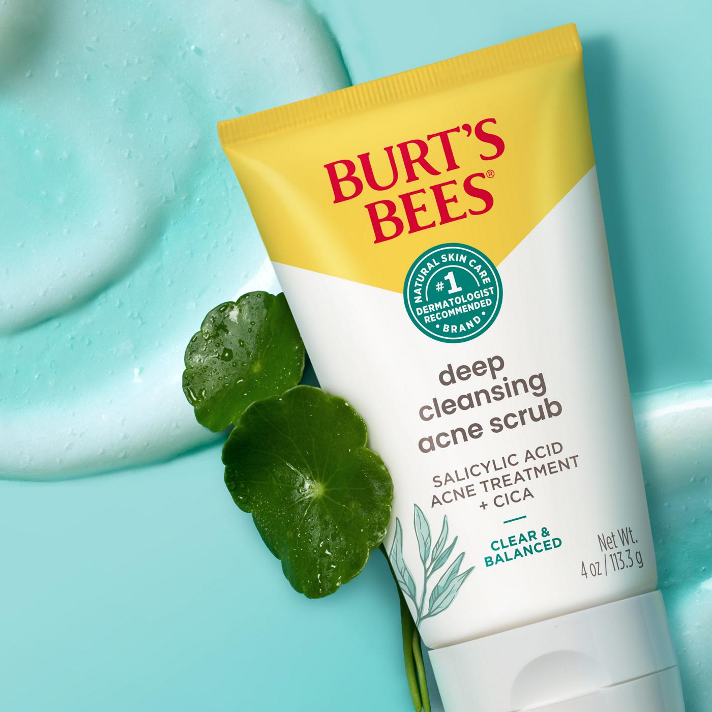 Burt's Bees Clear & Balanced Deep Cleansing Acne Scrub; image 4 of 16