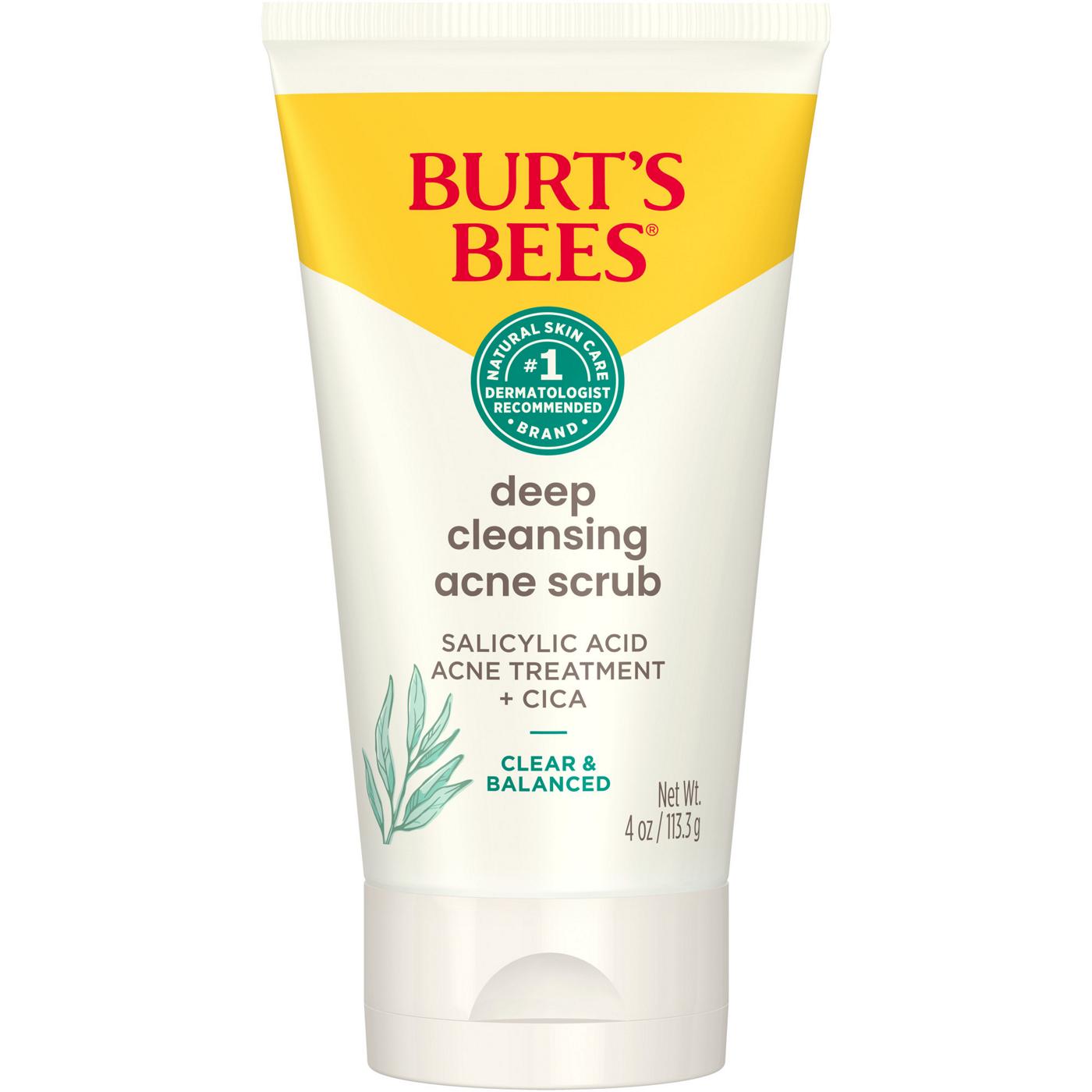 Burt's Bees Clear & Balanced Deep Cleansing Acne Scrub; image 1 of 16