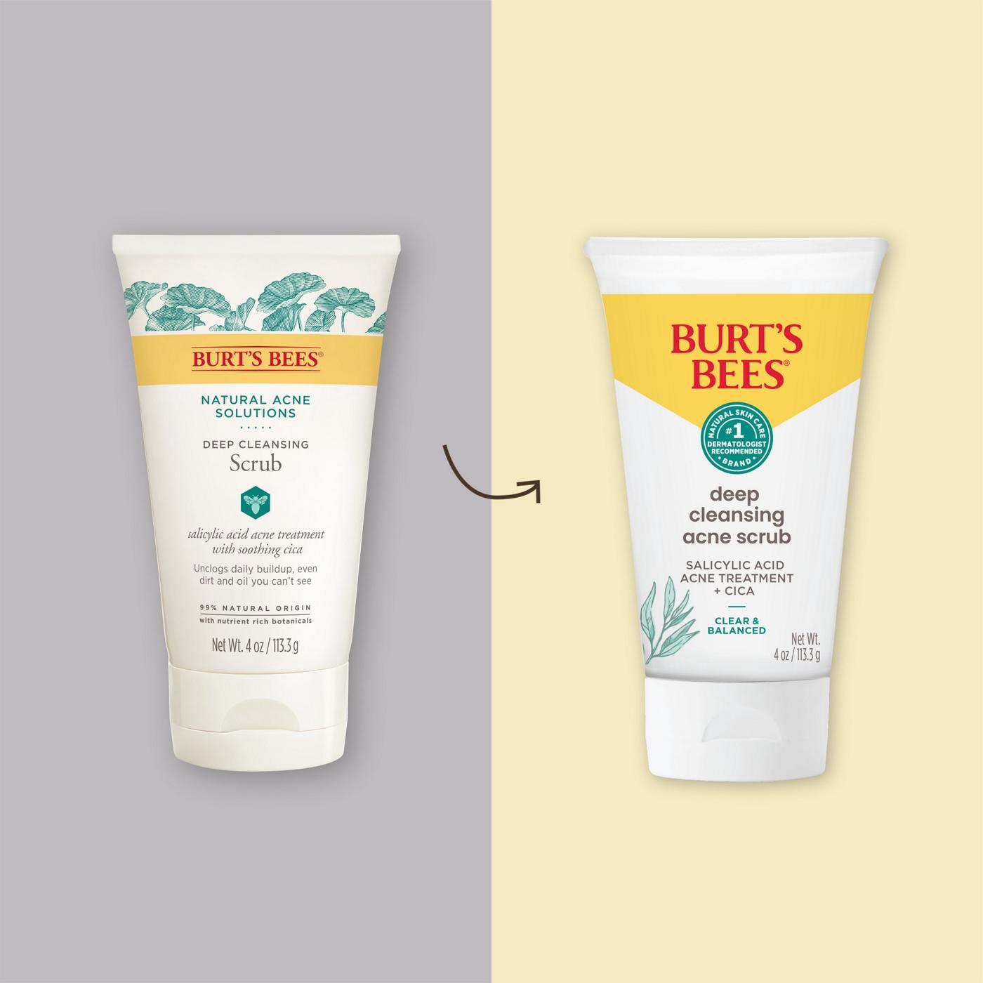 Burt's Bees Clear & Balanced Deep Cleansing Acne Scrub; image 9 of 16