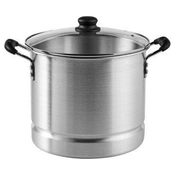 IMUSA Tamale/Seafood Steamer with Glass Lid & Insert, 16 qt