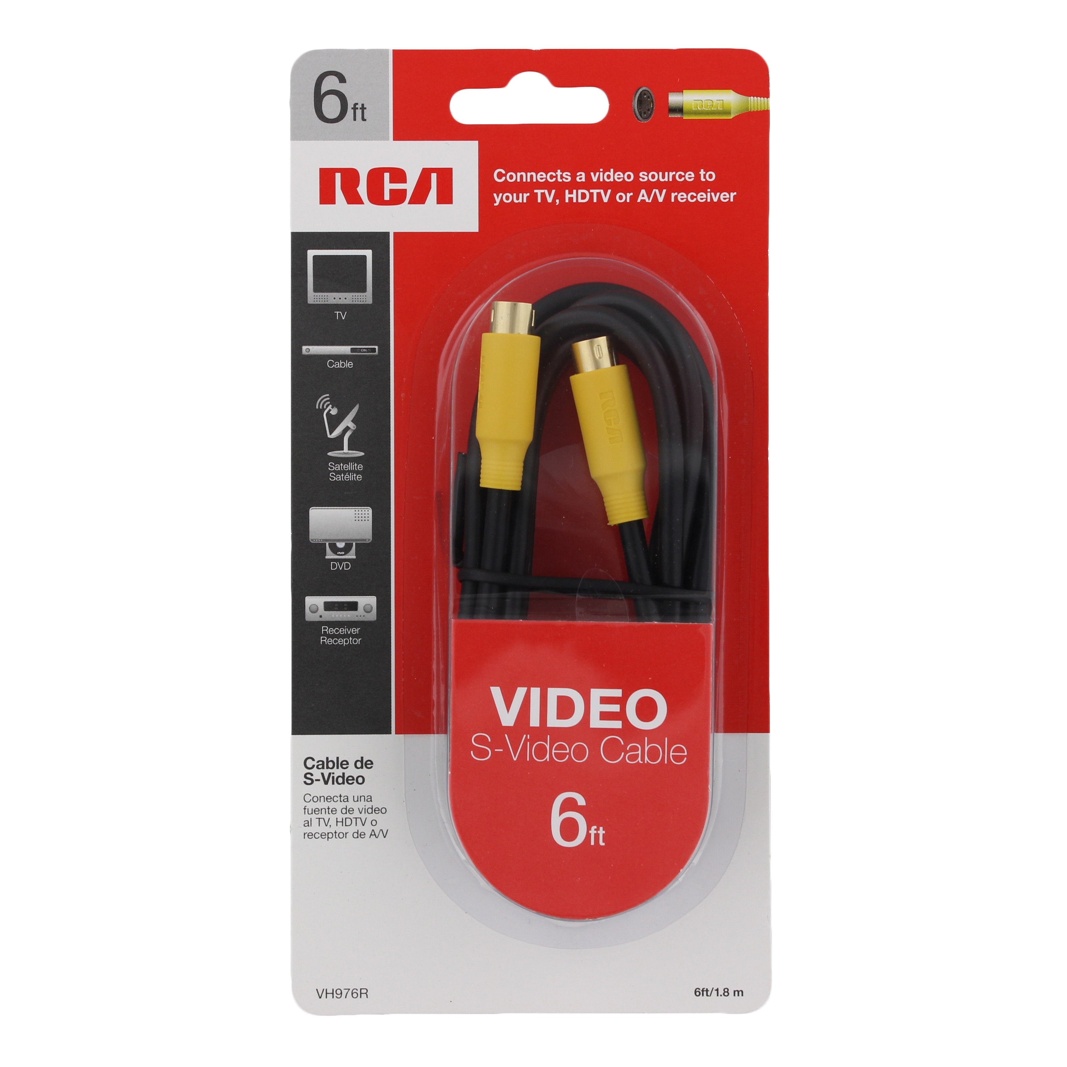 RCA Black SVideo Cable Shop Connection cables at HEB