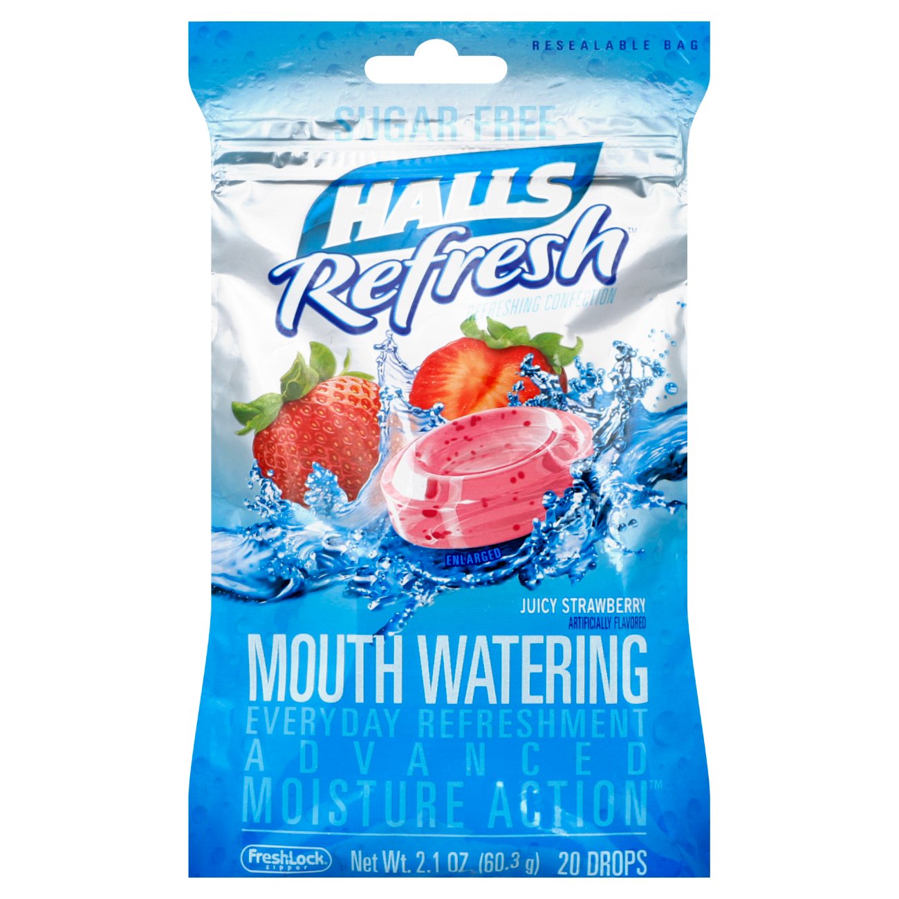 Halls Refresh Sugar Free Juicy Strawberry Cough Drops Shop Cough