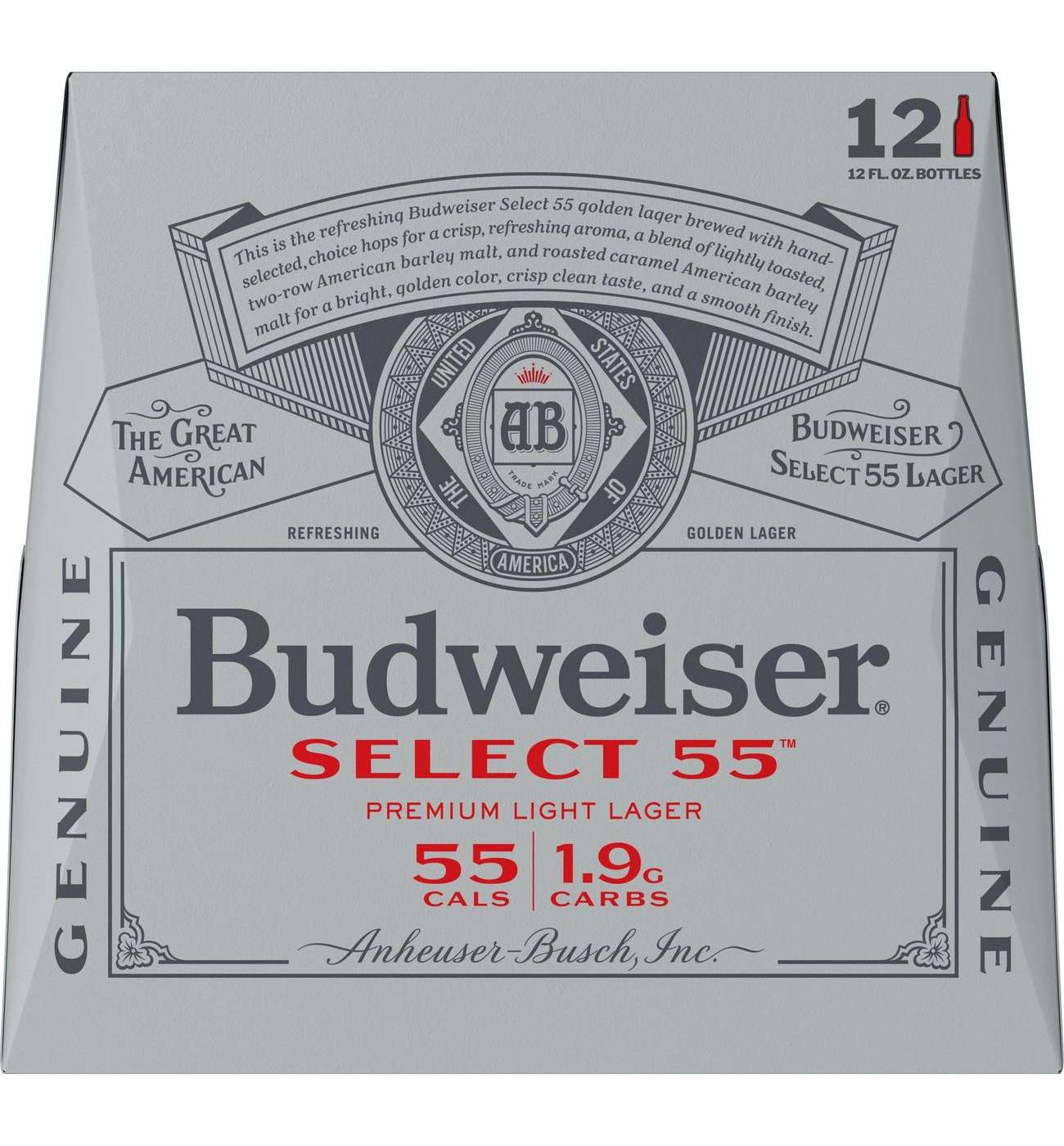 Budweiser Select 55 Light Lager Beer, 12 pack; image 3 of 8