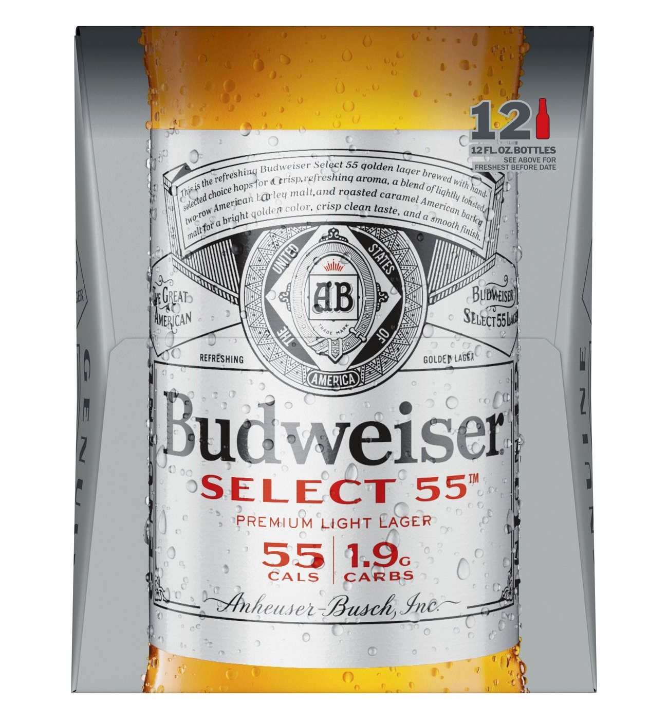 Budweiser Select 55 Light Lager Beer, 12 pack; image 5 of 8