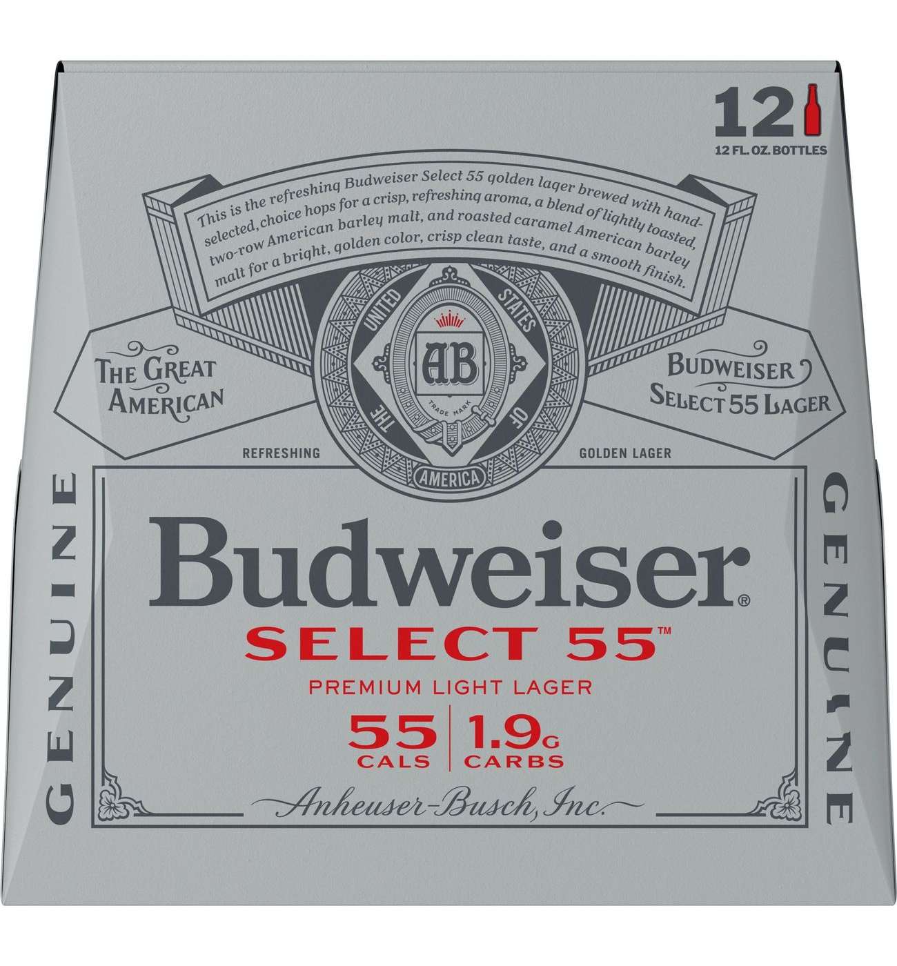 Budweiser Select 55 Light Lager Beer, 12 pack; image 6 of 8