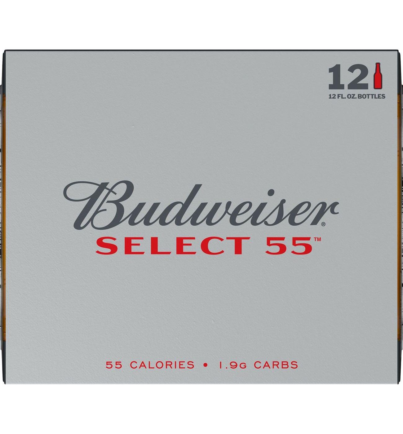 Budweiser Select 55 Light Lager Beer, 12 pack; image 7 of 8