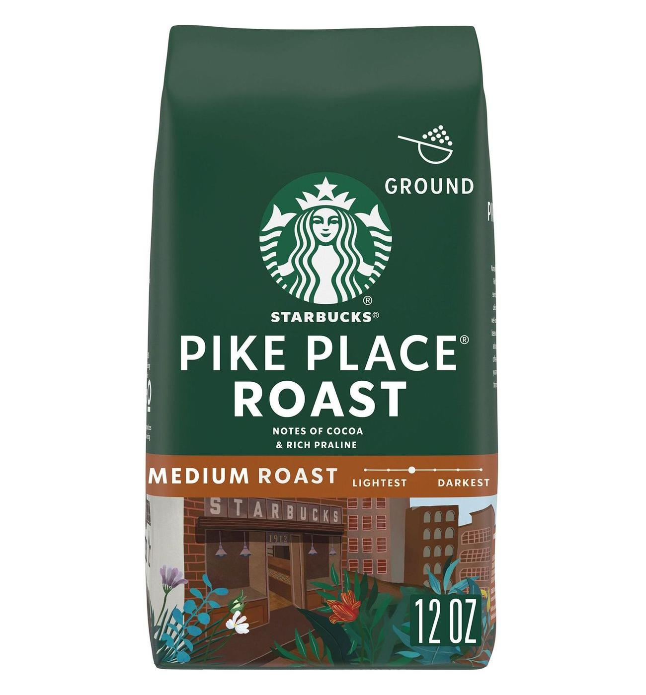 Starbucks Pike Place Roast Medium Roast Ground Coffee; image 1 of 8