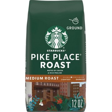 Starbucks Pike Place Roast Medium Roast Ground Coffee, 12 oz