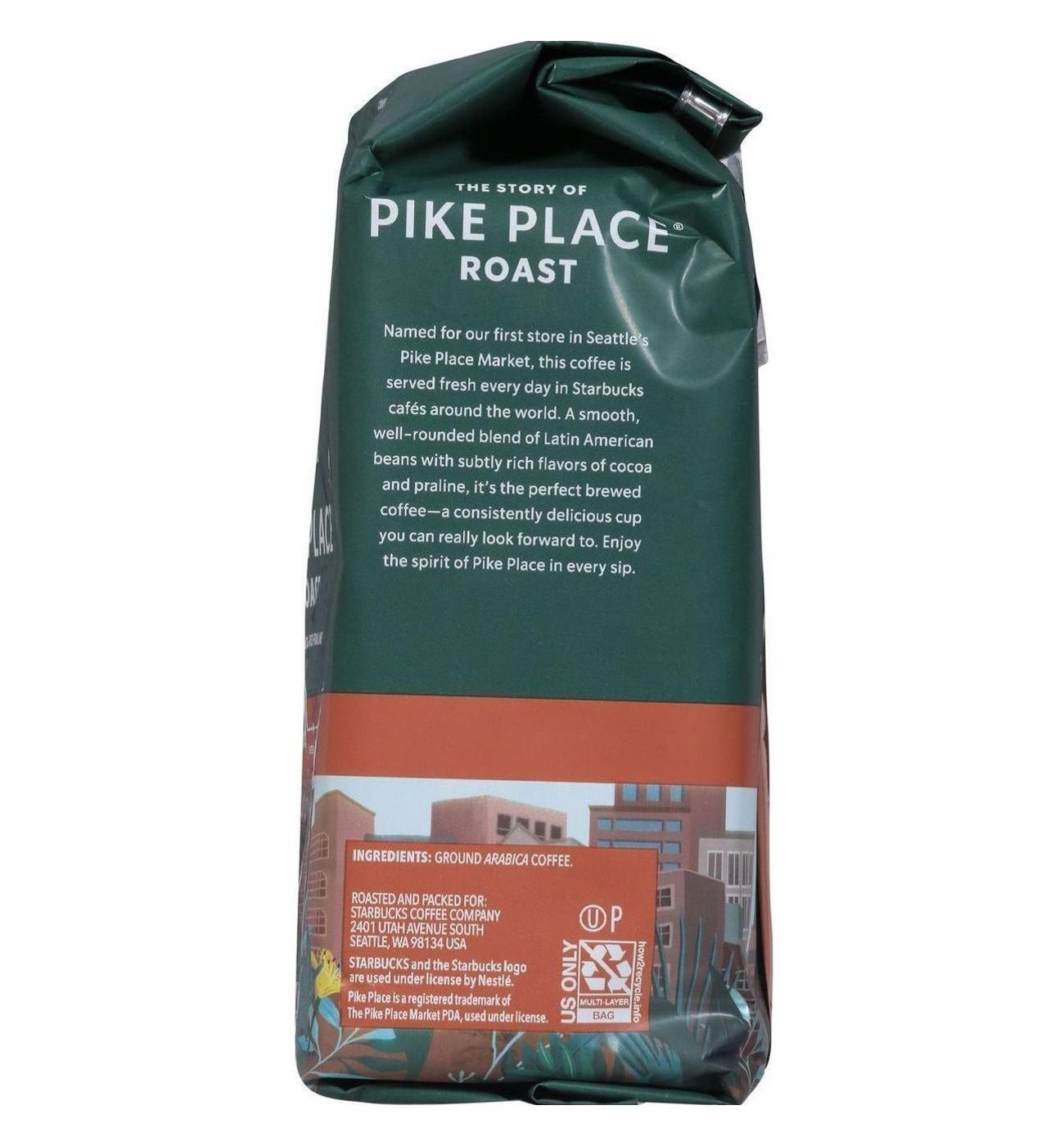 Starbucks Pike Place Roast Medium Roast Ground Coffee; image 4 of 8