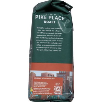 Starbucks Pike Place Roast Medium Roast Ground Coffee, 12 oz