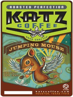 Katz Coffee Organic Jumping Mouse Fair Trade Whole Bean Coffee