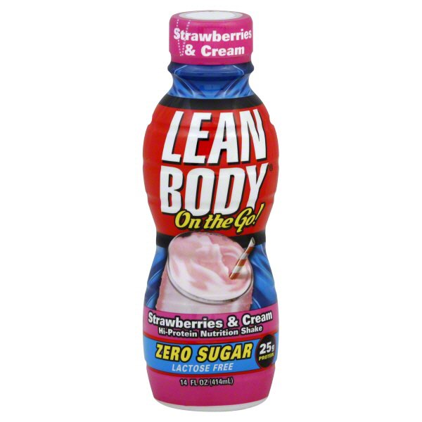 Lean Body On the Go! Strawberries and Cream HiProtein Nutrition Shake Shop Diet & Fitness at