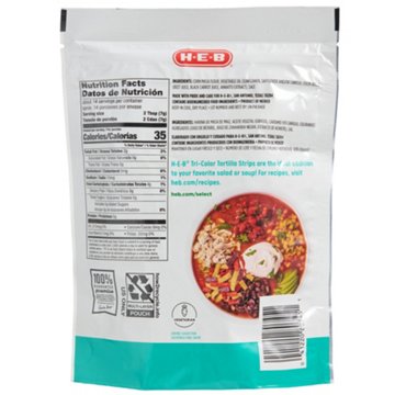 H-E-B Tri-Color Tortilla Strips, 3.5 oz