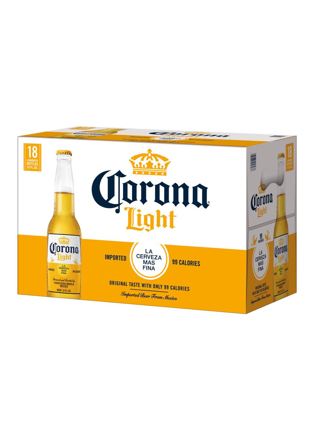 Corona Mexican Lager Light Beer Bottles 18 pk; image 2 of 7