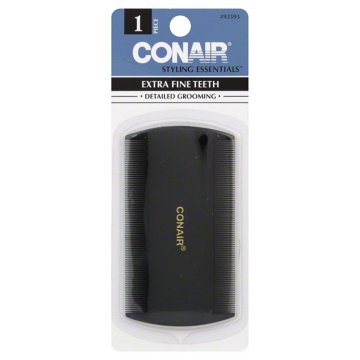 Conair Styling Essentials Extra Fine Tooth Comb, EACH
