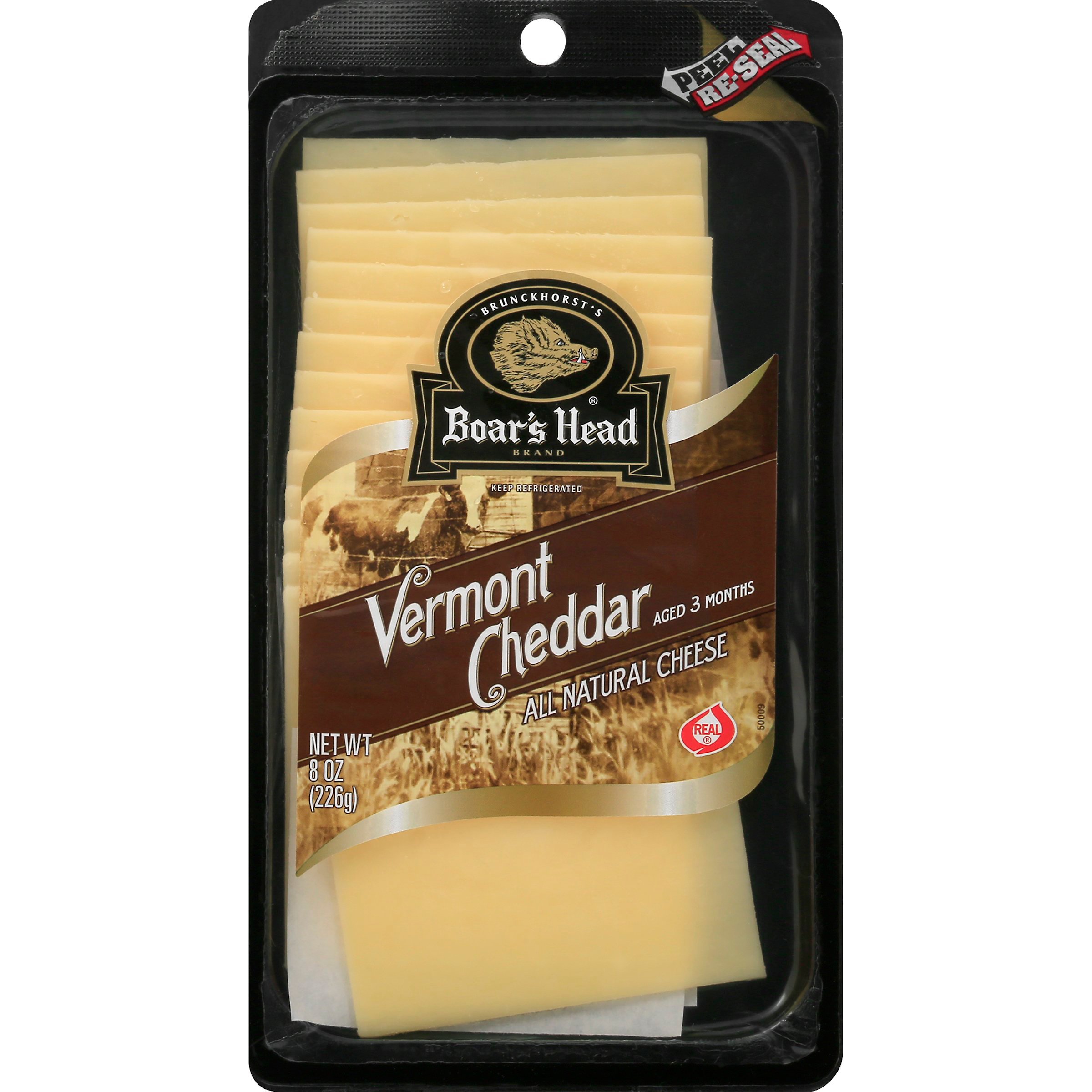 Boar's Head Pre-Sliced Vermont White Cheddar Cheese - Shop Cheese at H-E-B 