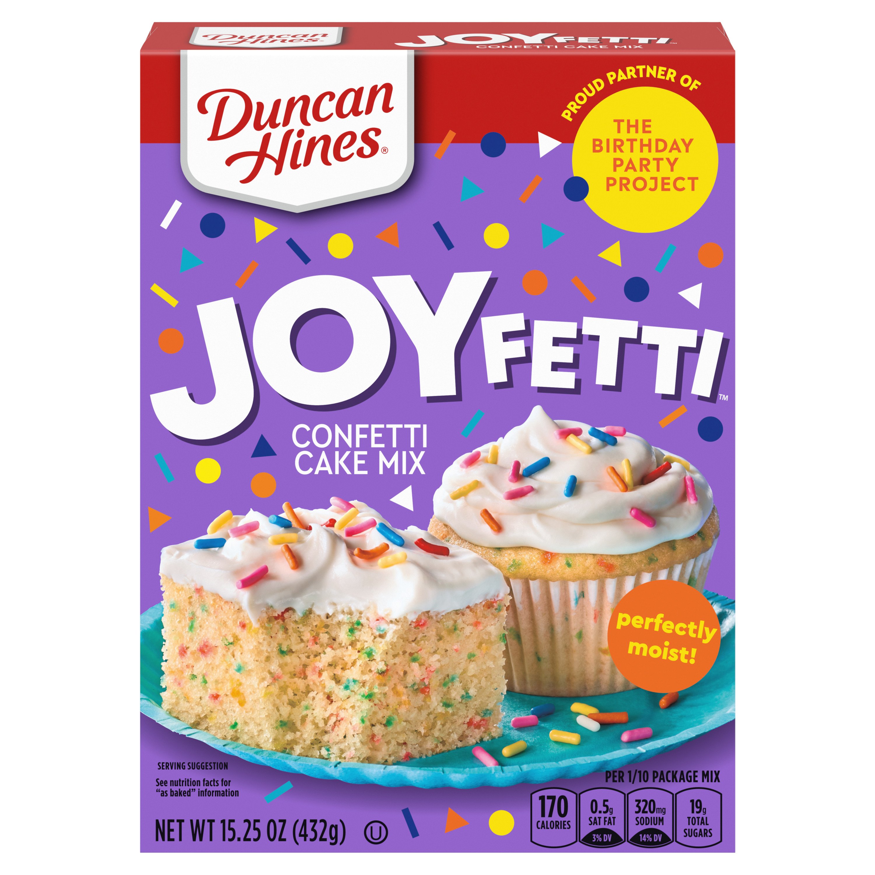 Duncan Hines Signature Perfectly Moist Rainbow Confetti Cake Mix