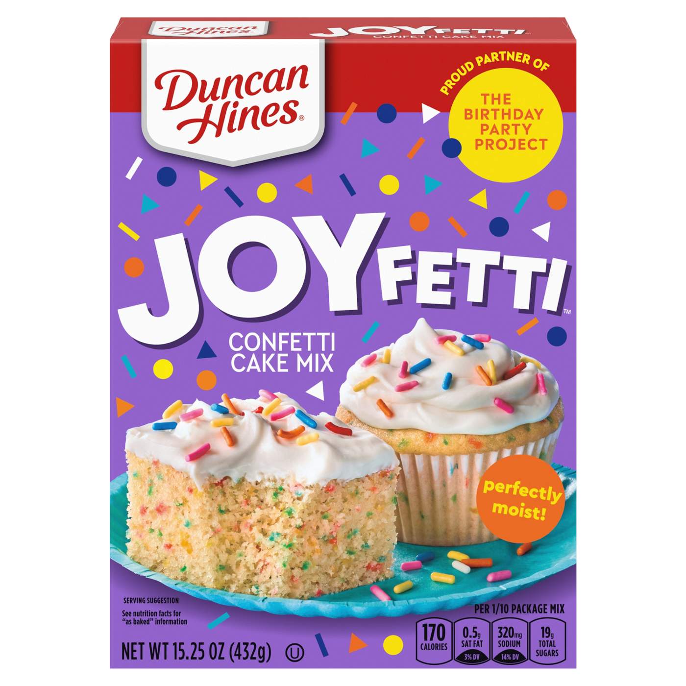 Duncan Hines Signature Perfectly Moist Rainbow Confetti Cake Mix; image 1 of 7