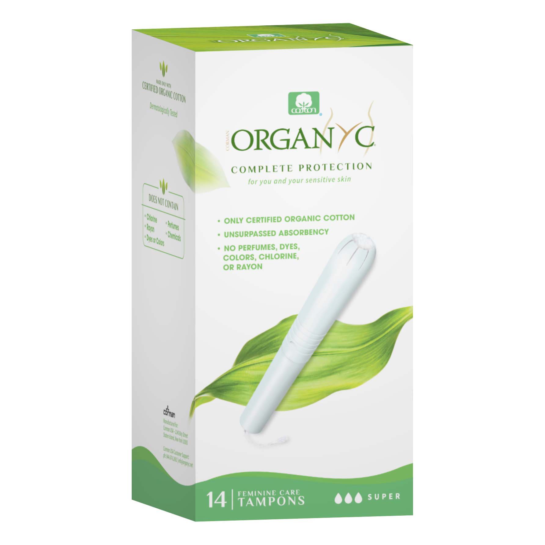 Corman Organyc Super Sensitive Skins Tampons Shop Tampons at HEB