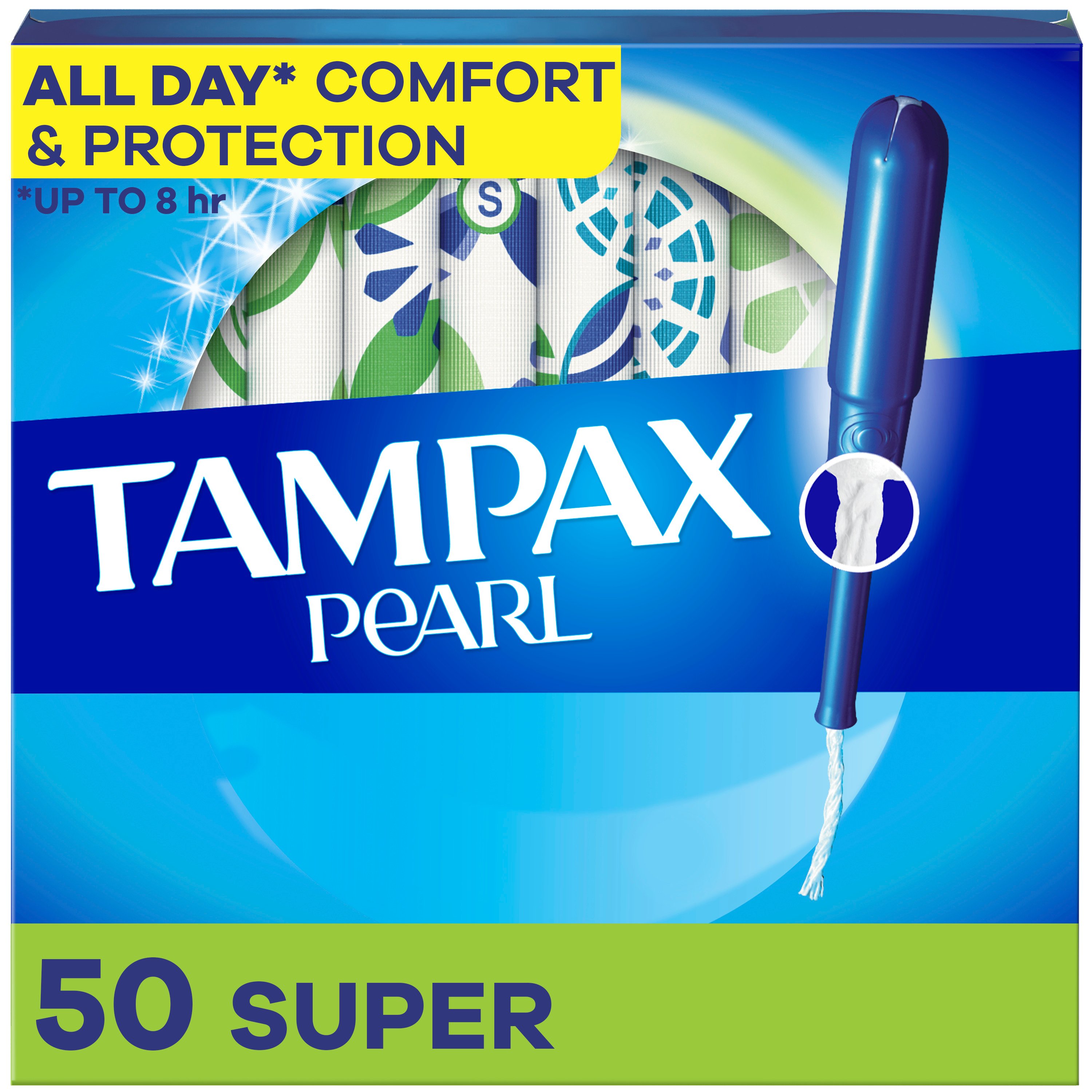Tampax Pearl Tampons Super Absorbency, Unscented Shop Tampons at HEB