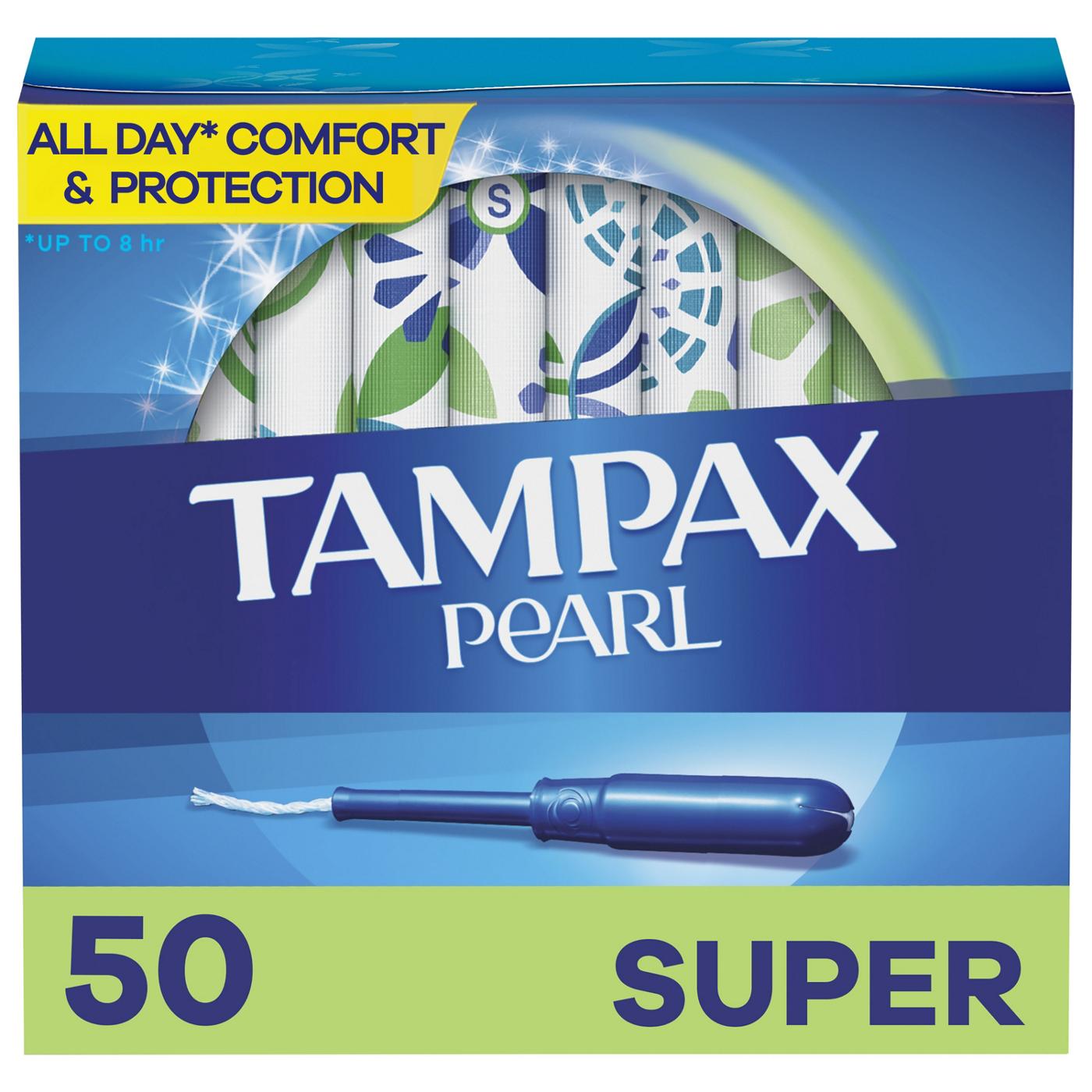 Tampax Pearl Tampons Super Absorbency, Unscented; image 1 of 8