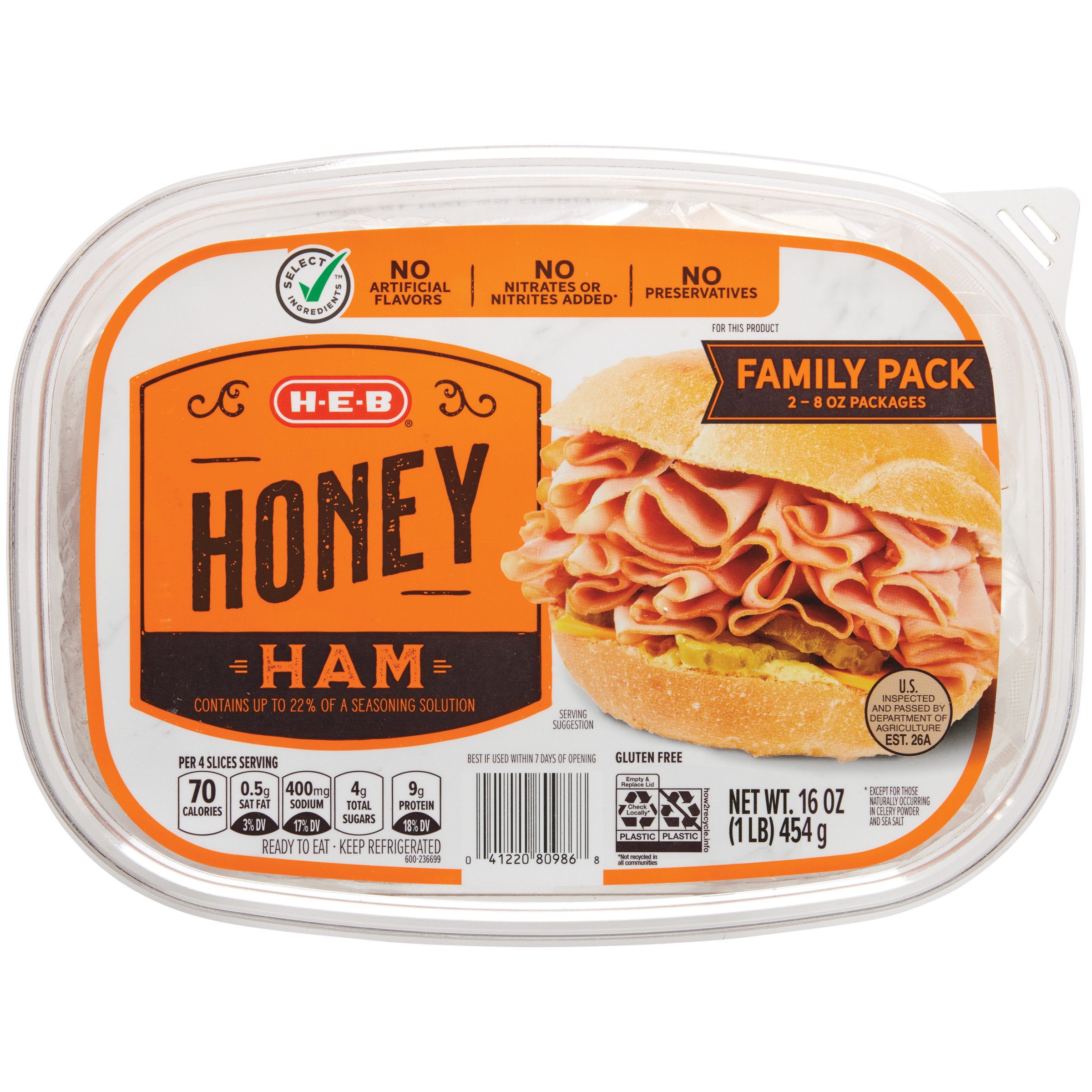 H-E-B Select Ingredients Honey Ham Family Pack - Shop Meat At H-E-B