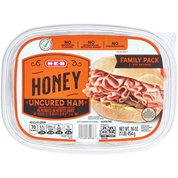 H-E-B Honey Ham Lunch Meat - Family Pack, 16 oz