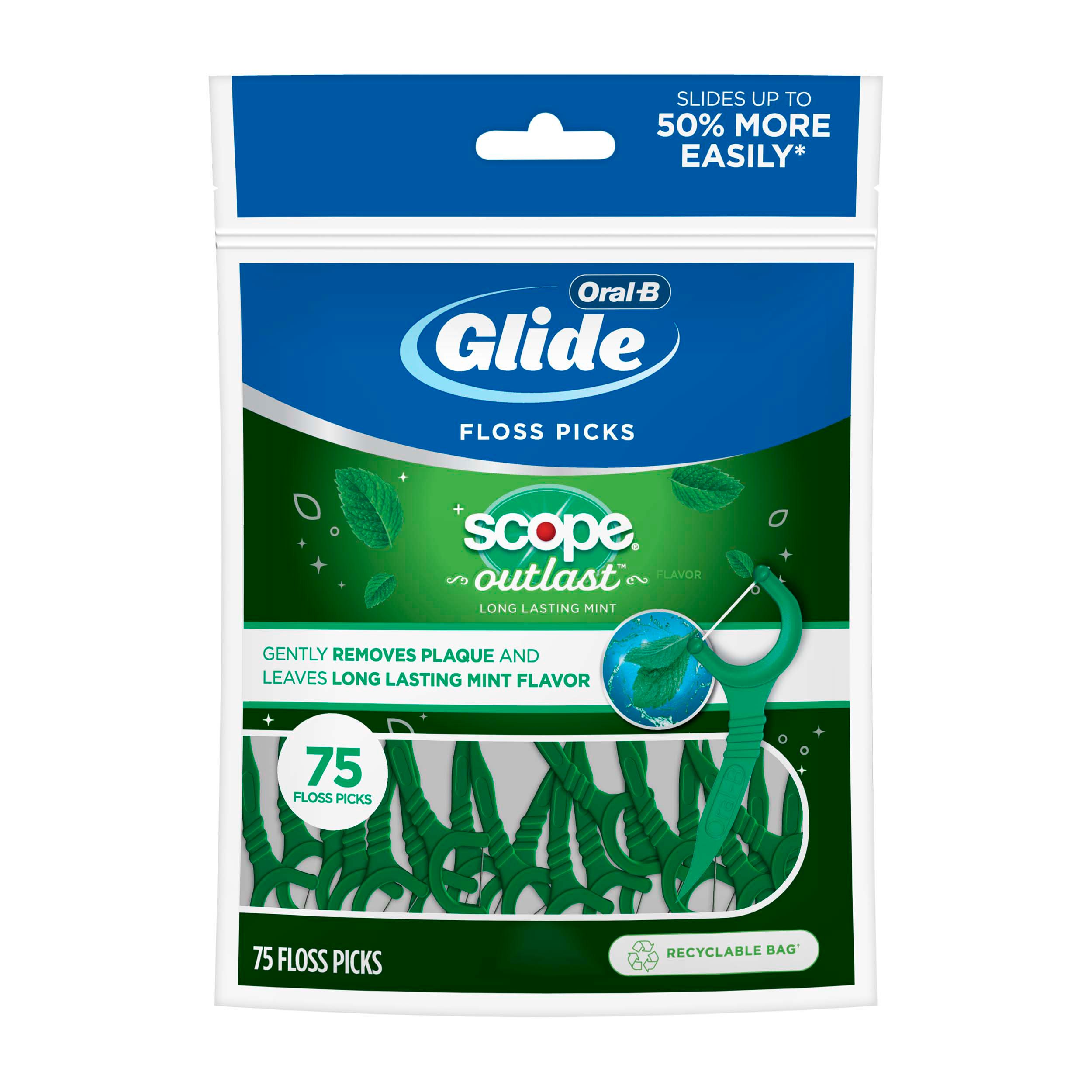 Complete + Scope Outlast Mint Dental Floss Picks - Shop Floss at H-E-B